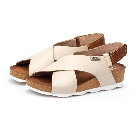 Mahon Cross-strap | Leather | Marfil - Sandals - Pikolinos