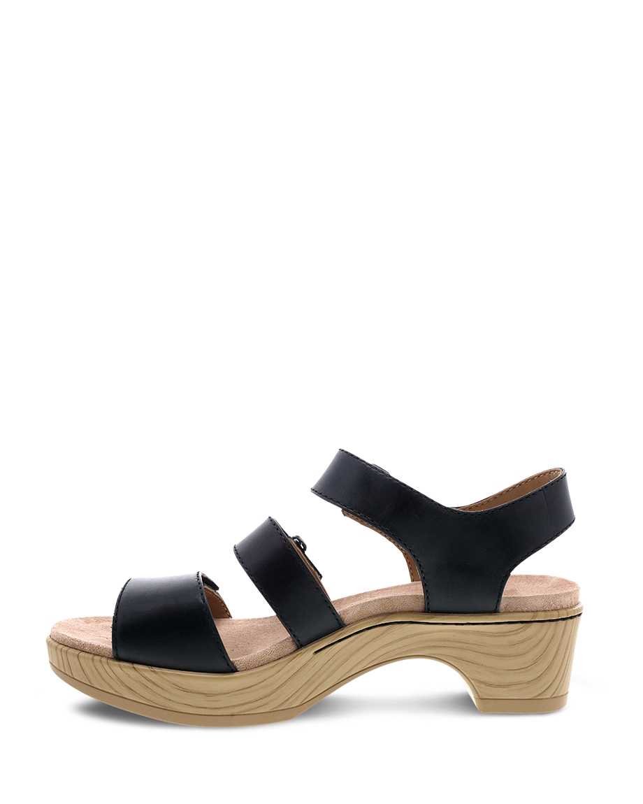 Malena | Smooth Calf | Black - Sandals - Dansko