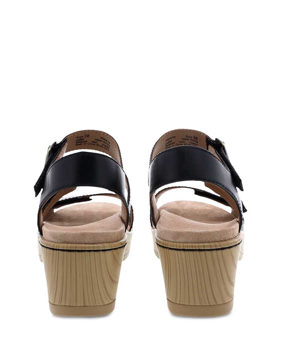Malena | Smooth Calf | Black - Sandals - Dansko