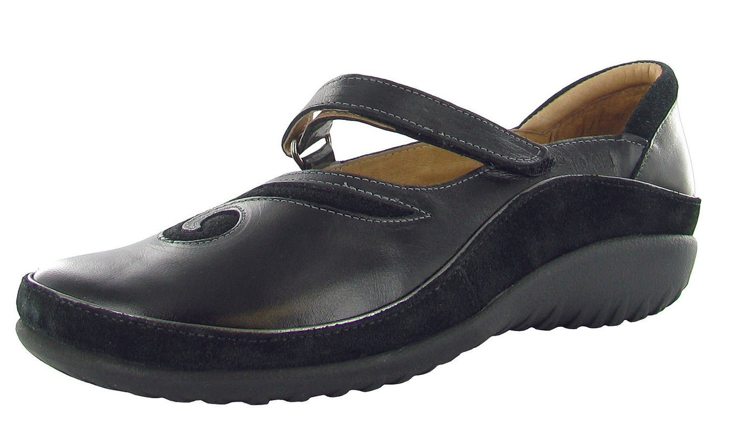 Matai | Black Madras Leather/Black Suede - Shoe - Naot
