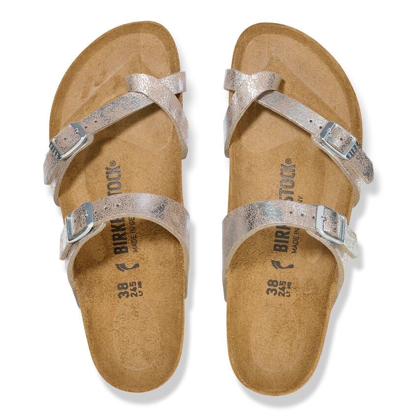 Mayari | Birkibuc | SYN Washed Metallic Silver - Sandals - Birkenstock