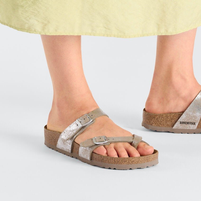 Mayari | Birkibuc | SYN Washed Metallic Silver - Sandals - Birkenstock