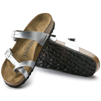 Mayari | Birko-Flor | Silver - Sandals - Birkenstock