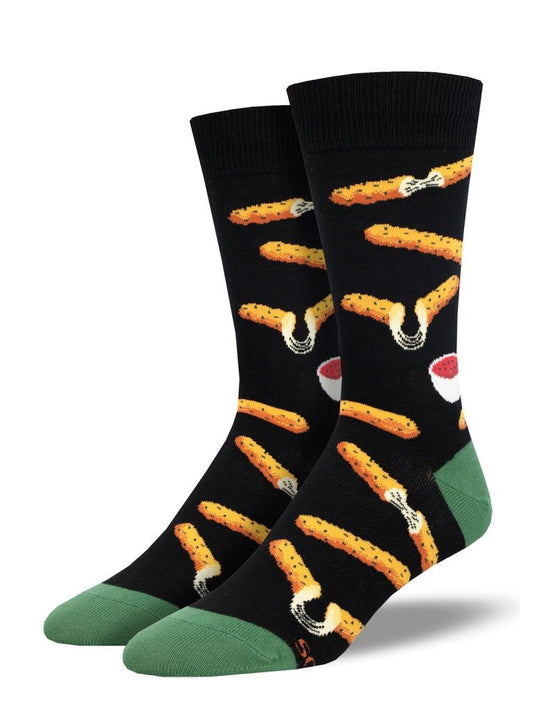 Mozzerella Sticks | Men | Black - Socks - Socksmith