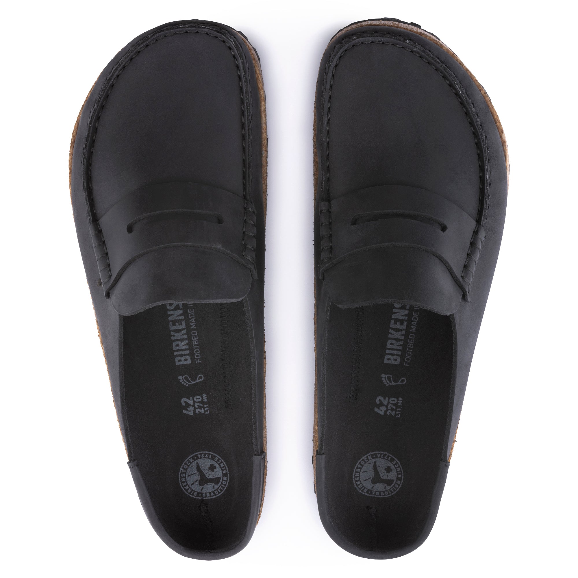 Black sale leather birks