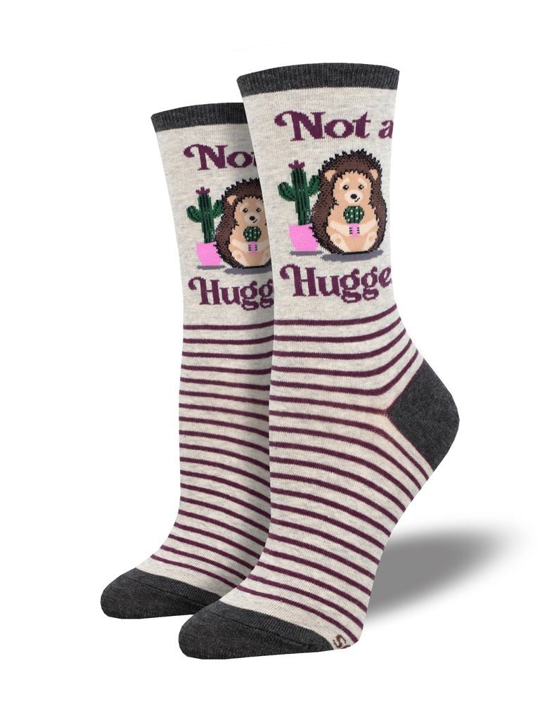 Not A Hugger | Gray Heather - Socks - Socksmith