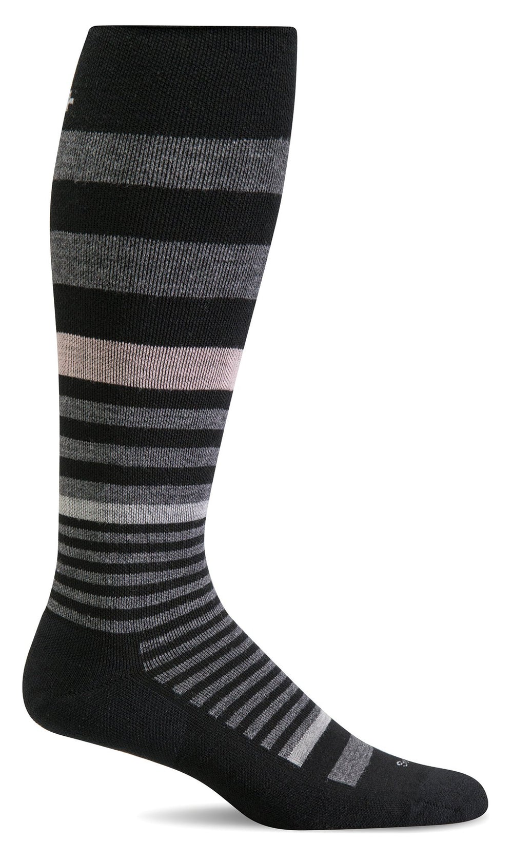 Orbital Stripe Compression | Women | Black - Socks - Sockwell