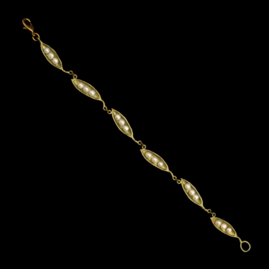 Pea Pod | Bracelet | Bronze/ White Pearl - Bracelet - Michael Michaud