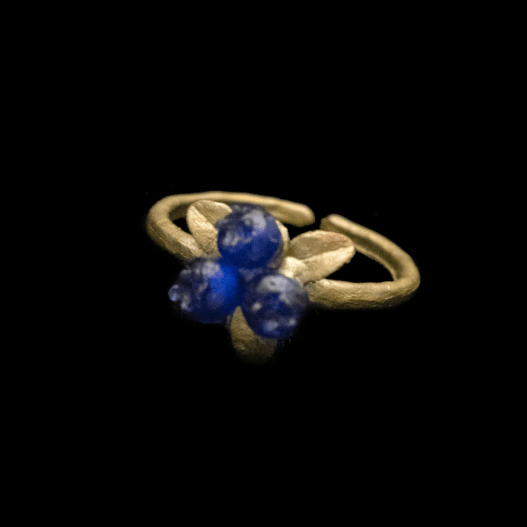 Petite Blueberry | Adjustable Ring | Bronze/ Cast Glass - Ring - Michael Michaud