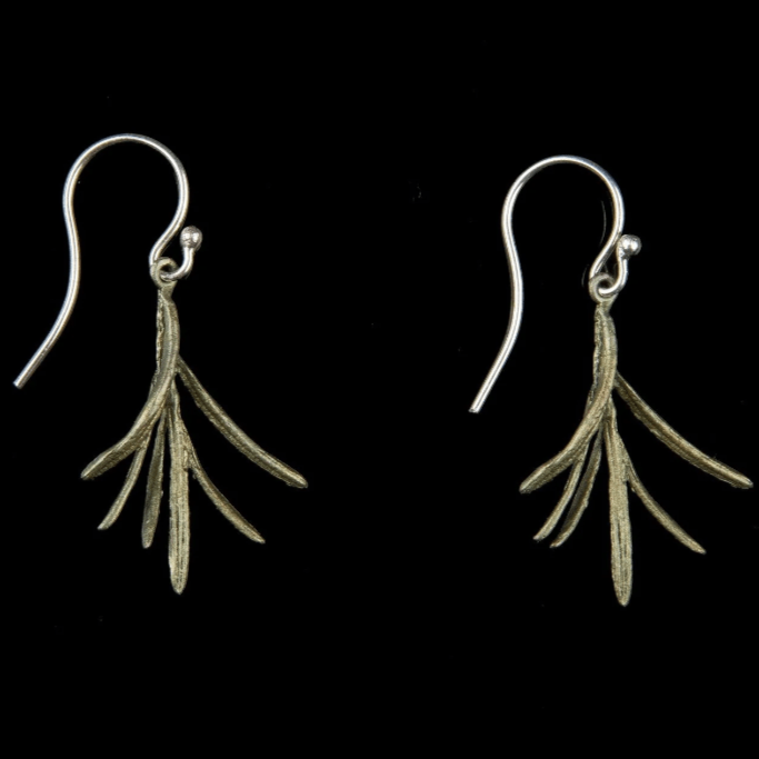 Petite Herb: Rosemary | Wire Earring | Bronze - Earring - Michael Michaud
