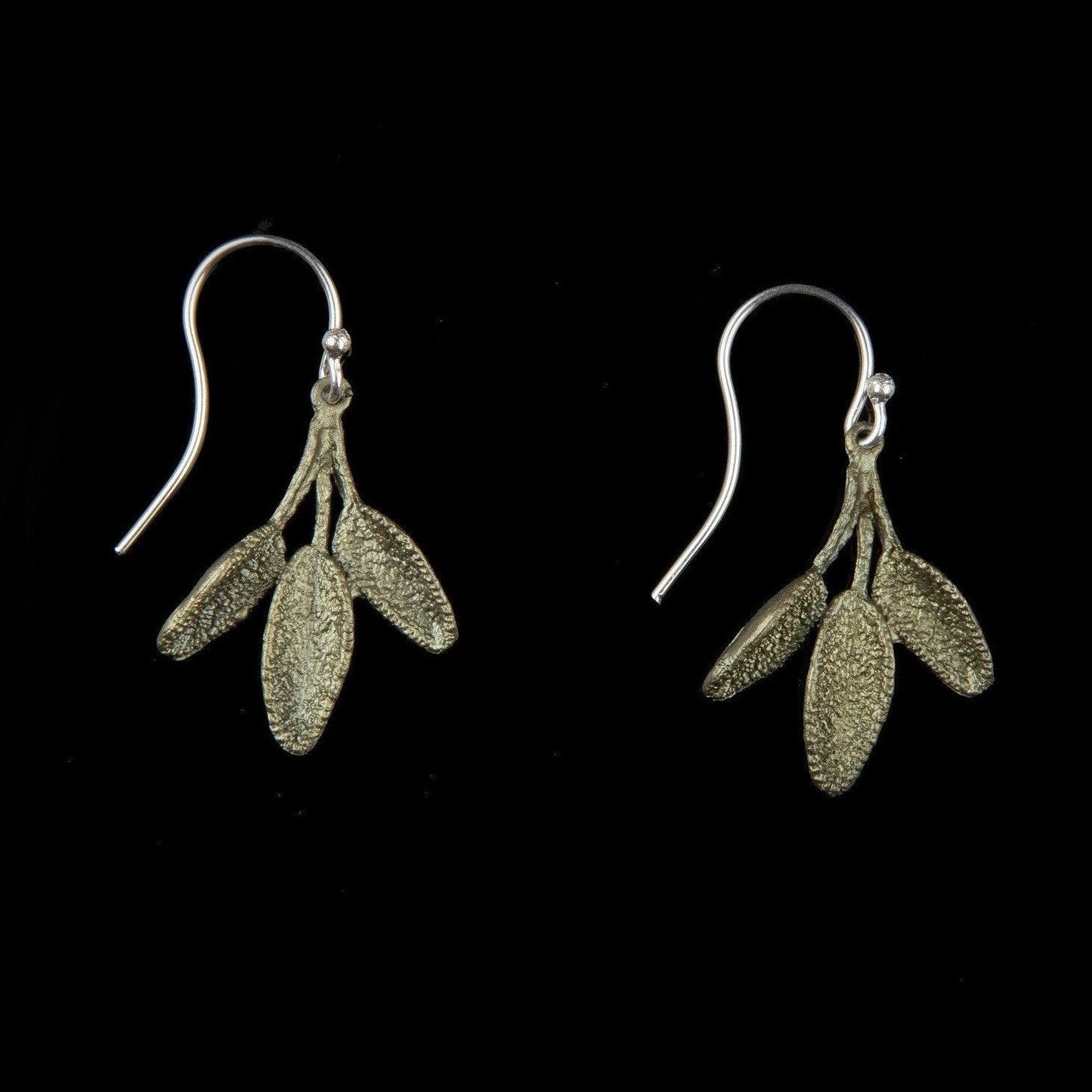 Petite Herb: Sage | Petite Wire Earring | Bronze - Earring - Michael Michaud