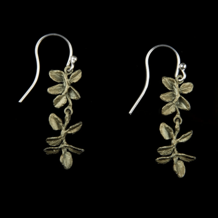 Petite Herb: Thyme | Wire Dangle Earring | Bronze - Earring - Michael Michaud