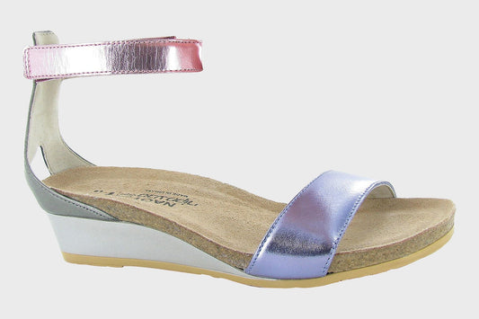 Pixie | Purple Mirror Leather/Pink Mirror Leather/Sterling Leather - Sandals - Naot