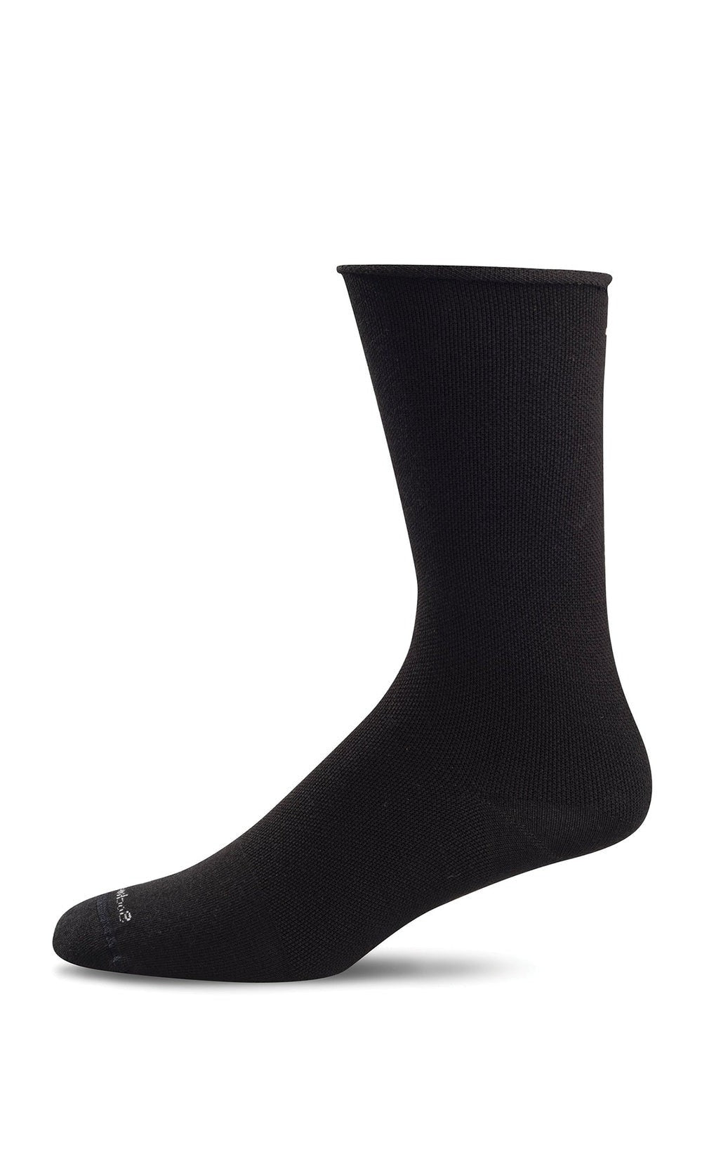 Plantar Ease Crew II | Women | Black Solid - Socks - Sockwell