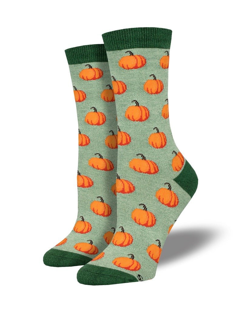 Pumpkin Patch | Bamboo | Green Heather - Socks - Socksmith