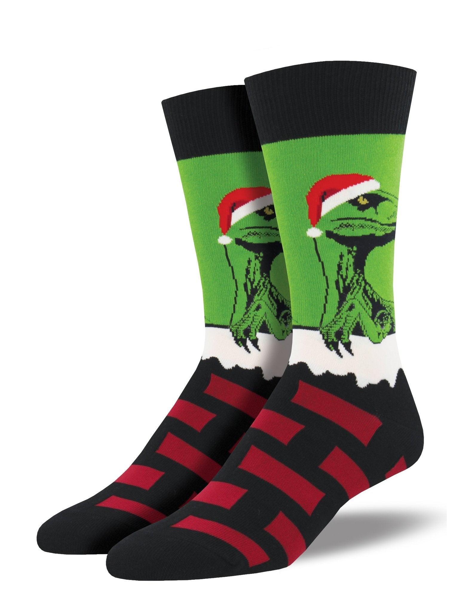 Raptor Claus | Men | Green - Socks - Socksmith
