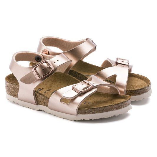 Rio | Kids | Birko-Flor | Electric Metallic Copper - Sandals - Birkenstock