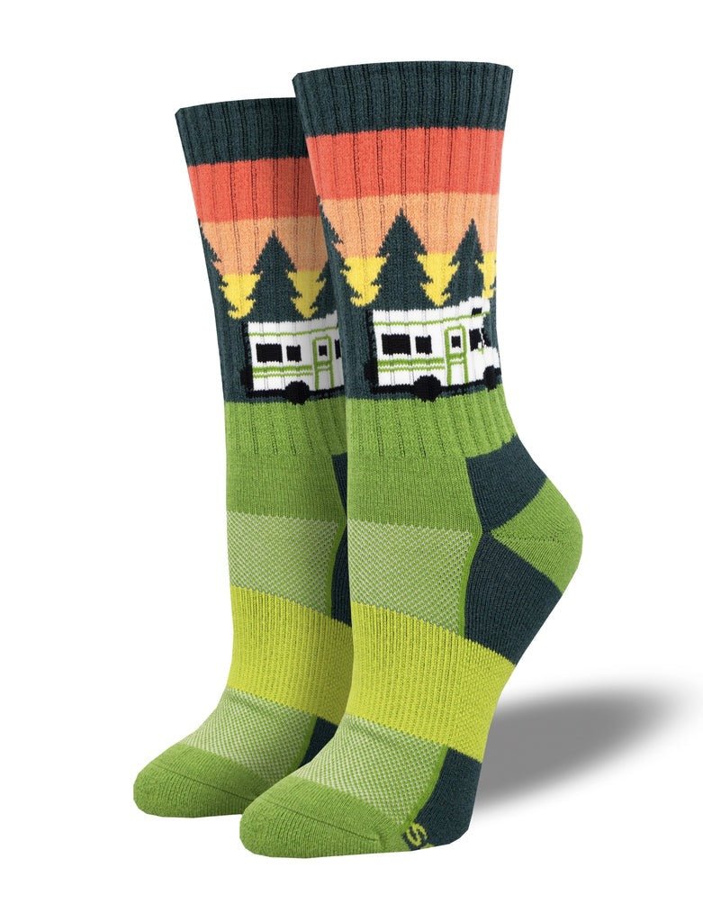 RV there Yet? | Wool | Green - Socks - socksmith