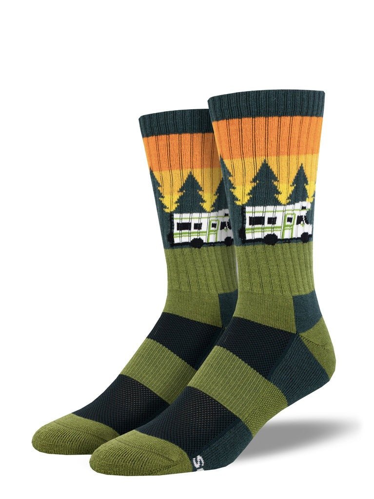 RV There Yet? | Wool | Men | Green - Socks - Socksmith