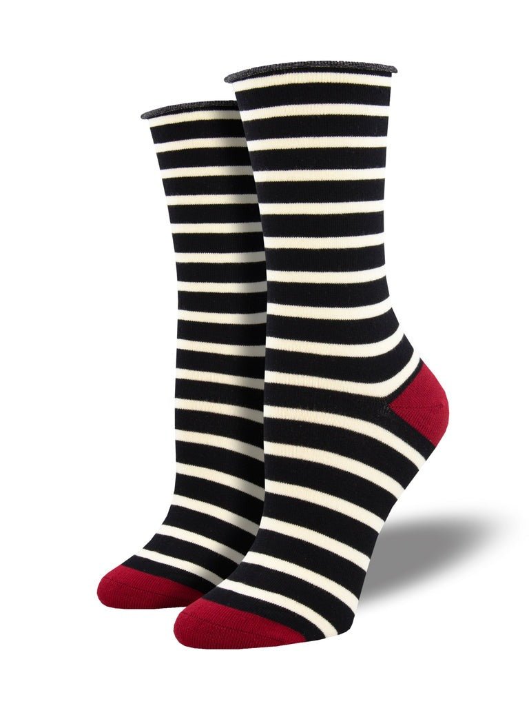 Sailor Stripe | Bamboo | Black - Socks - Socksmith