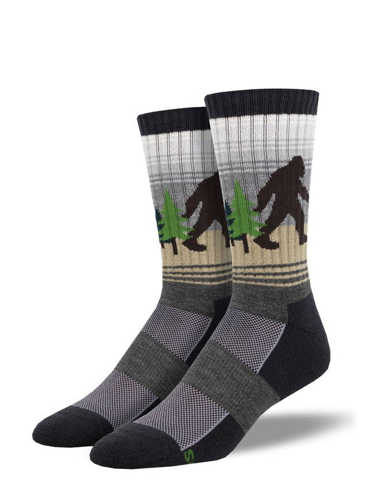 Sasquatch Out | Wool | Men | Gray - Socks - Socksmith