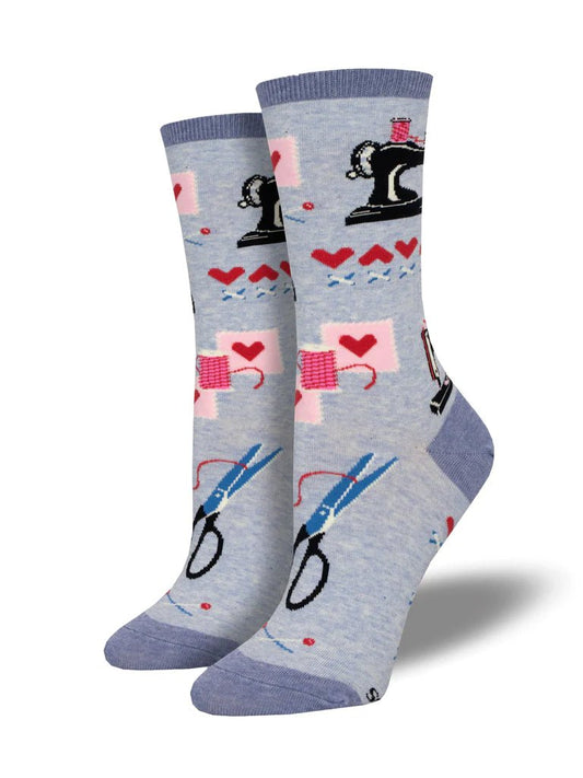 Sew In Love | Women | Blue Heather - Socks - Socksmith