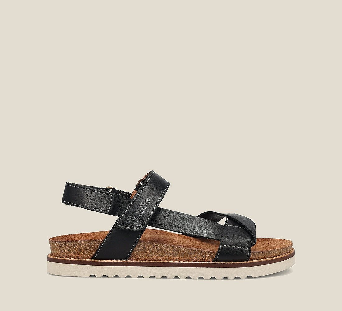 Sideways | Leather | Black - Sandals - Taos