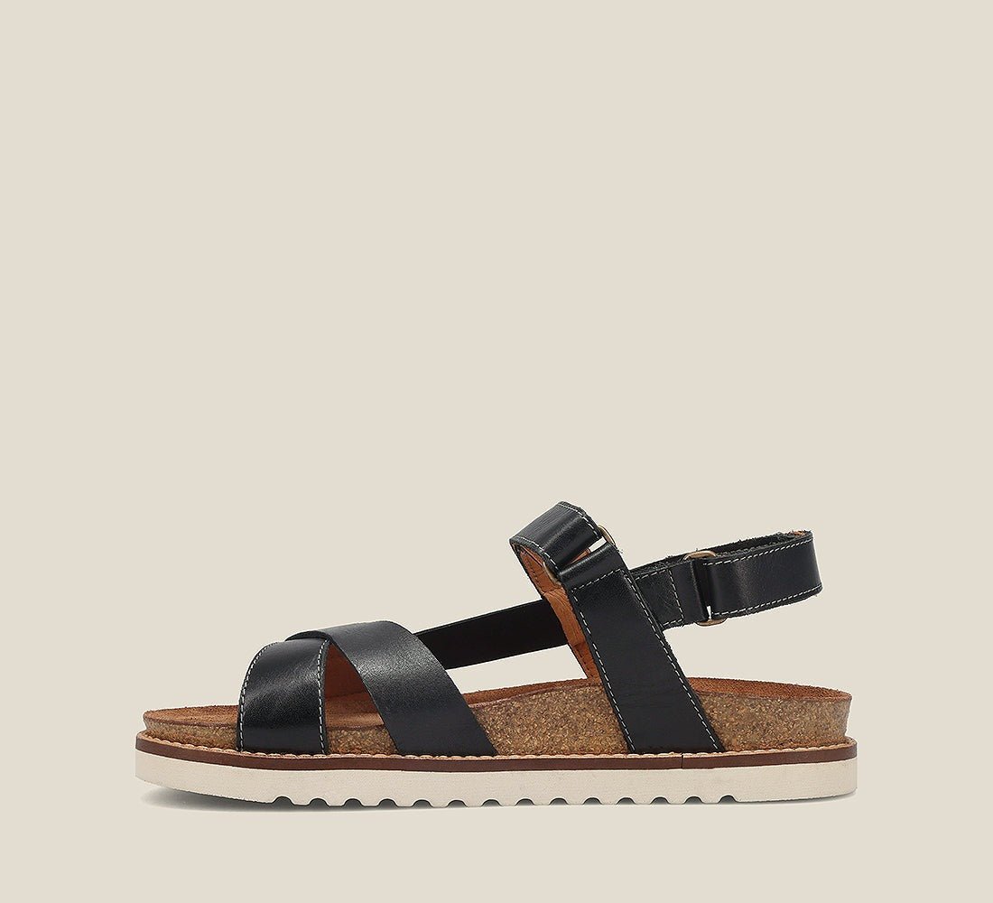 Sideways | Leather | Black - Sandals - Taos