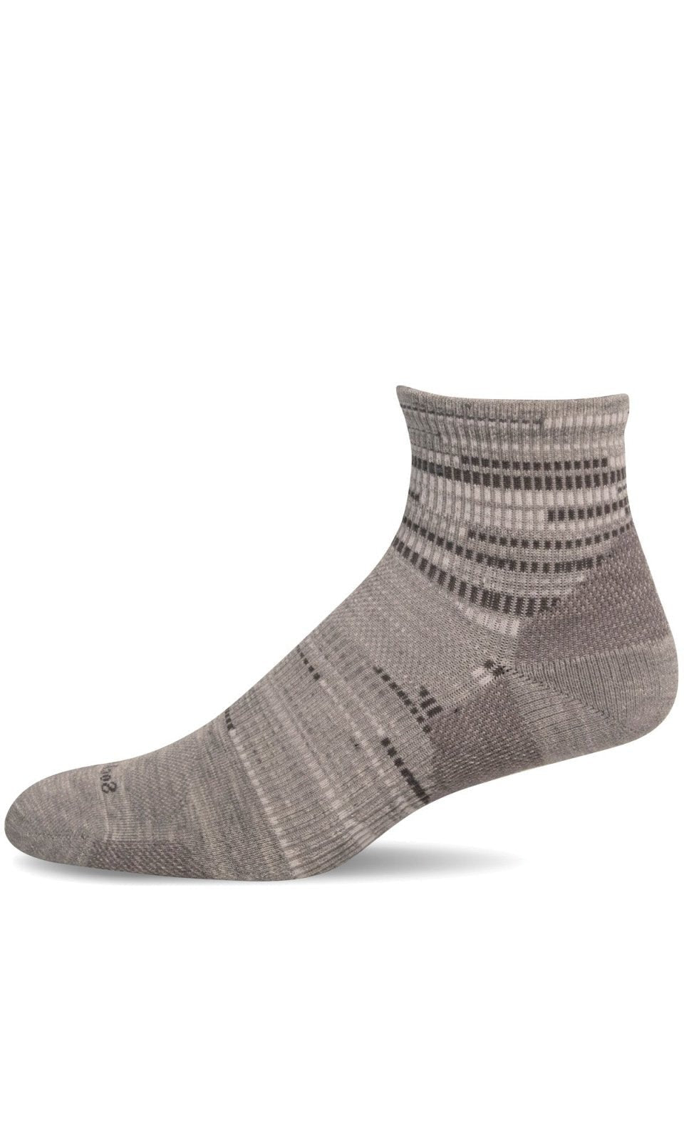 Sprint Quarter | Men | Compression | Light Gray - Socks - Sockwell
