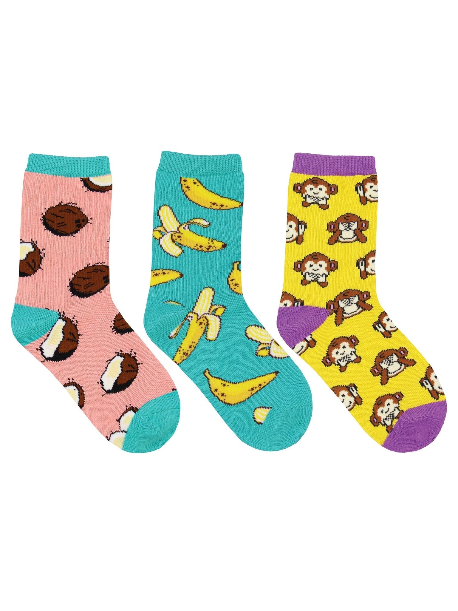 Spunky Monkey | 3-Pack | Mini Kids - Socks - Socksmith