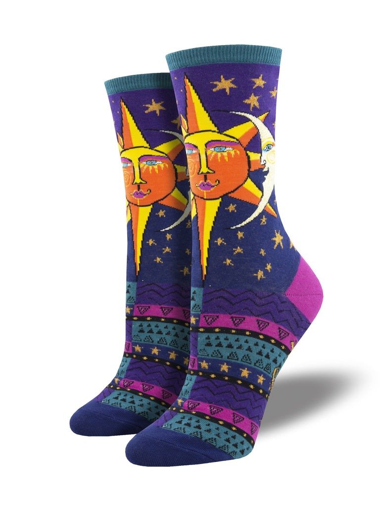 Sun And Moon - Laurel Burch | Purple - Socks - Socksmith