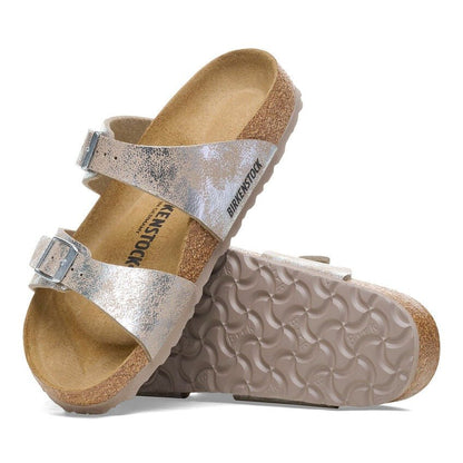 Sydney | Birkibuc | SYN Washed Metallic Silver - Sandals - Birkenstock