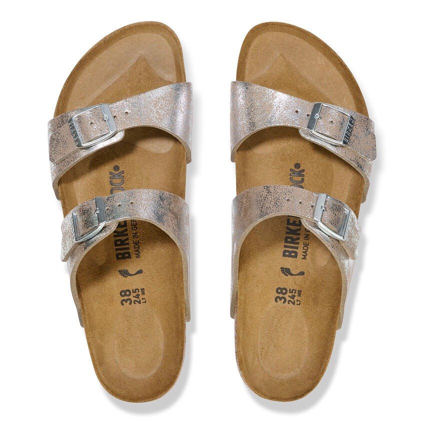 Sydney | Birkibuc | SYN Washed Metallic Silver - Sandals - Birkenstock