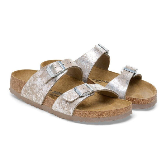 Sydney | Birkibuc | SYN Washed Metallic Silver - Sandals - Birkenstock