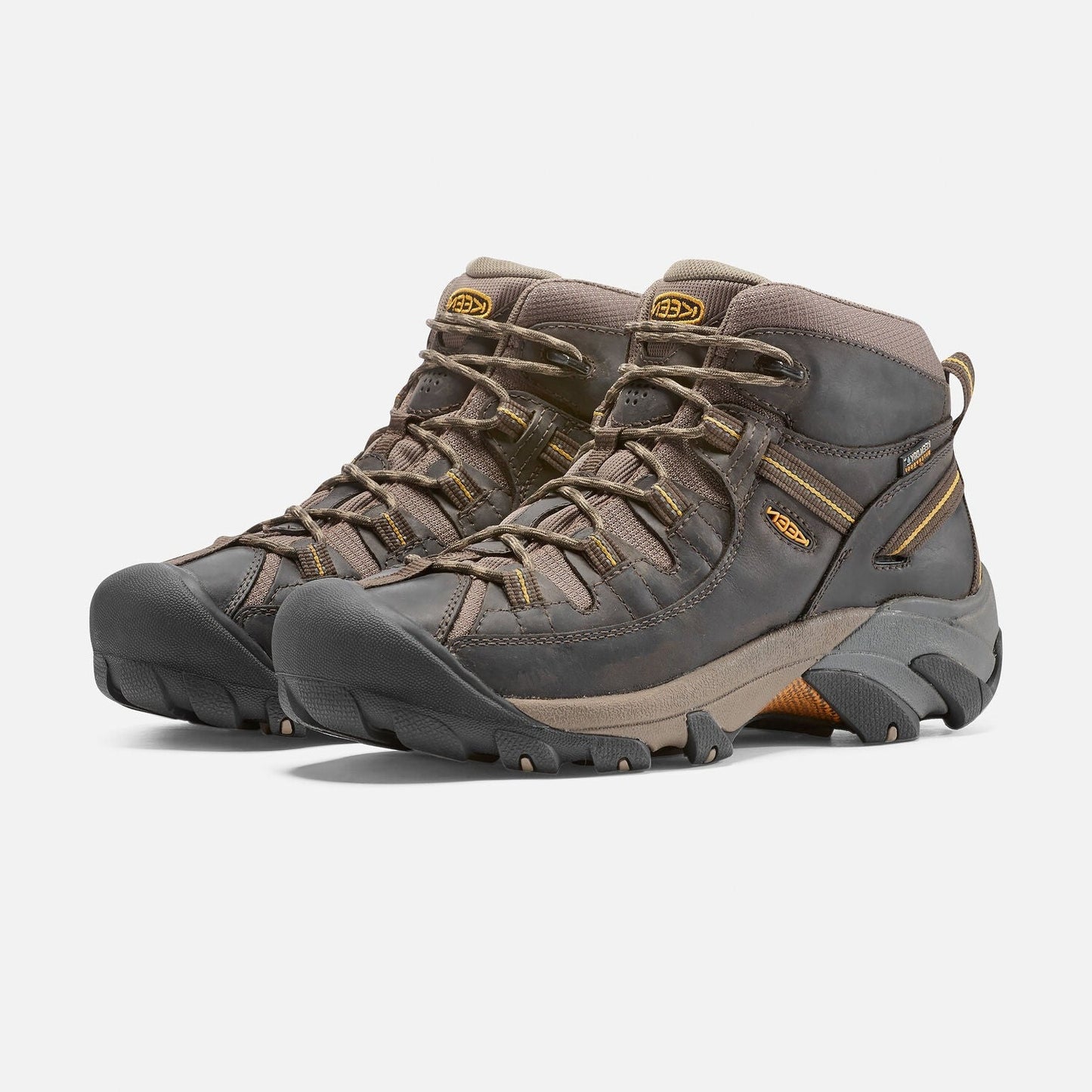 Targhee II Mid Waterproof | Men's | Black Olive/Yellow - Boot - Keen