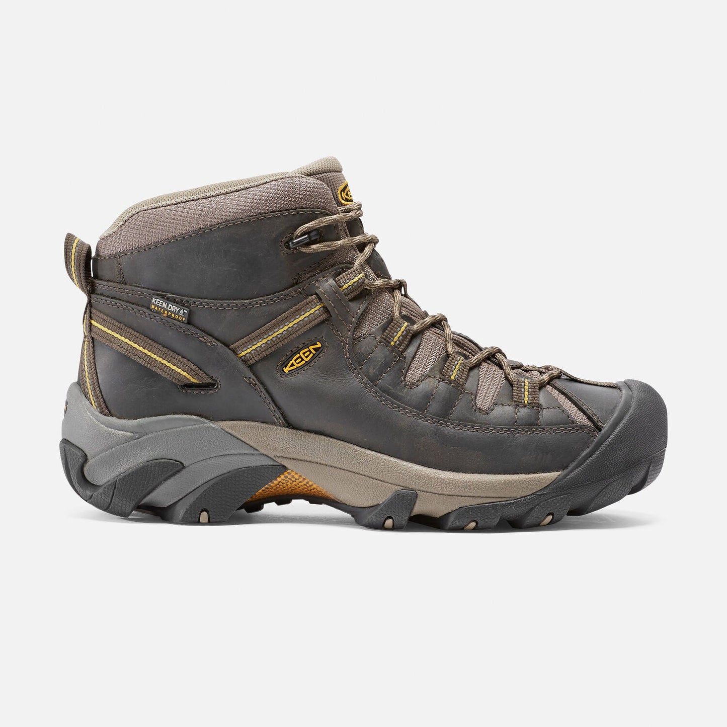 Targhee II Mid Waterproof | Men's | Black Olive/Yellow - Boot - Keen