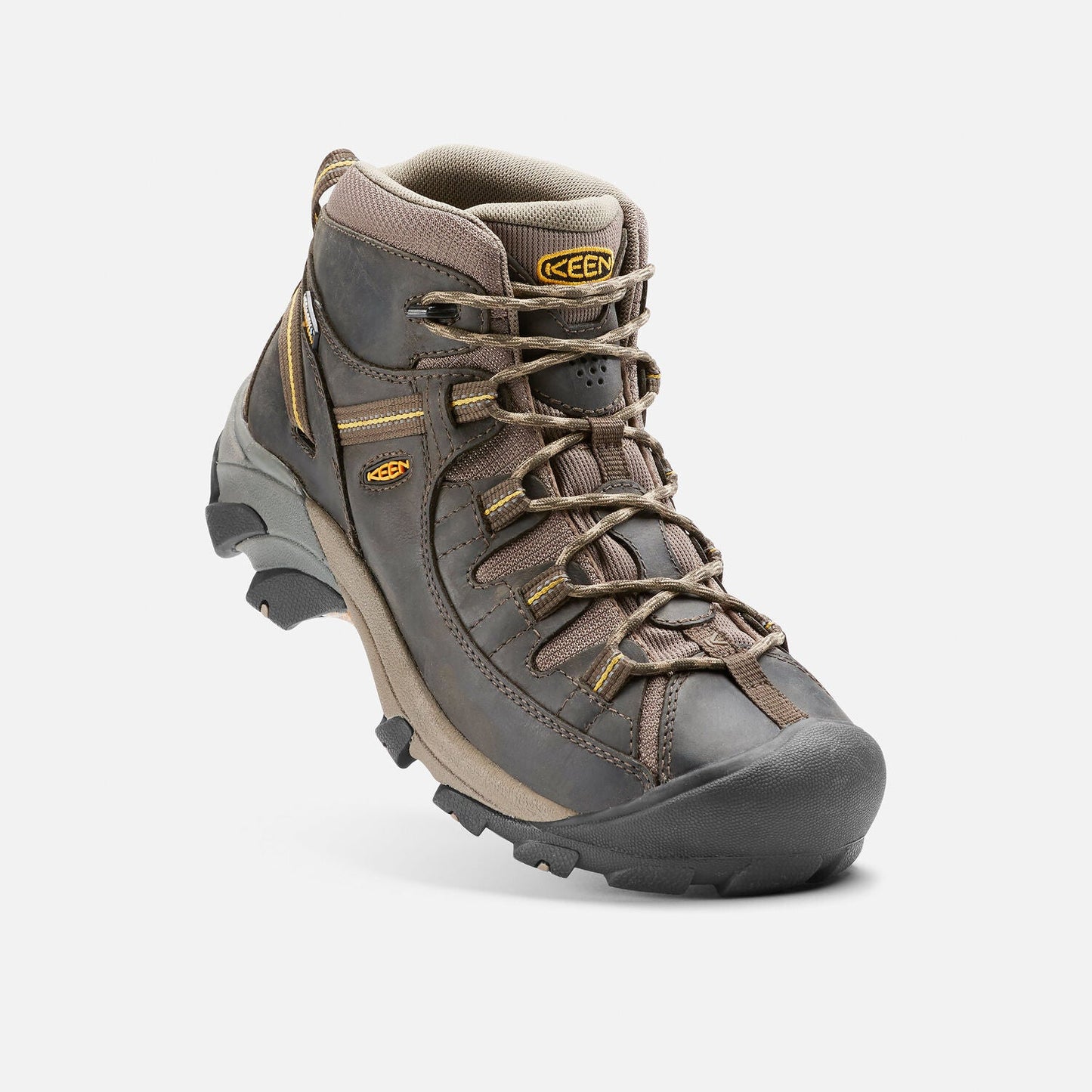 Targhee II Mid Waterproof | Men's | Black Olive/Yellow - Boot - Keen