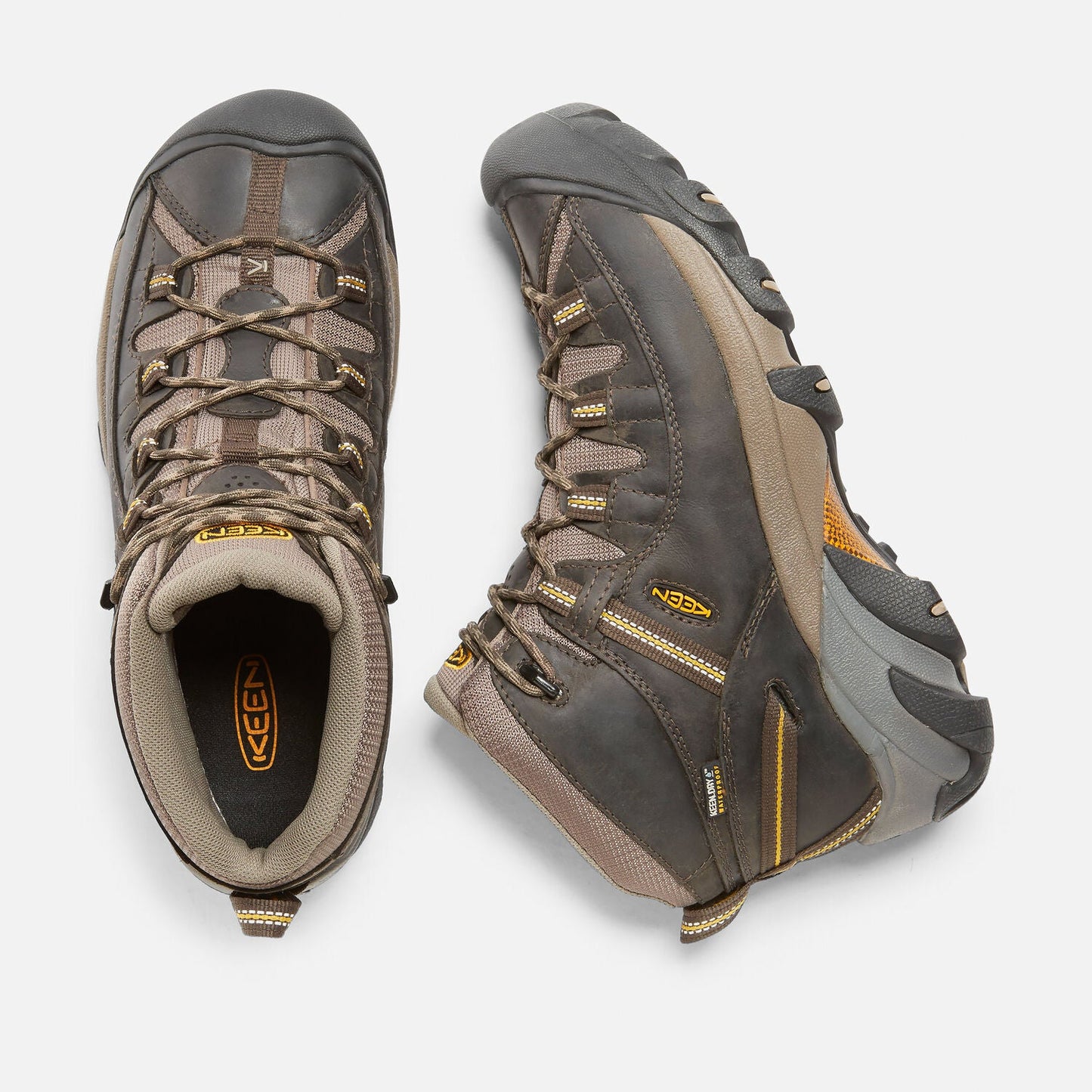 Targhee II Mid Waterproof | Men's | Black Olive/Yellow - Boot - Keen