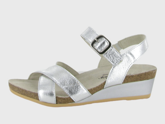 Throne | Leather | Soft Silver - Sandals - Naot