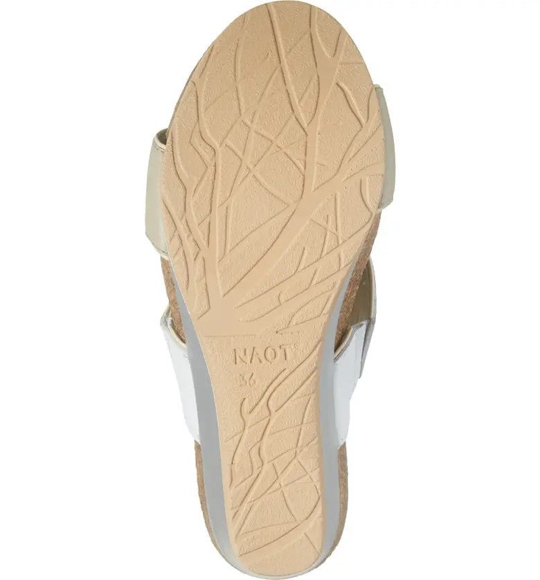 Tiara | Leather | Soft Beige/White - Sandals - Naot