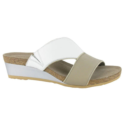 Tiara | Leather | Soft Beige/White - Sandals - Naot