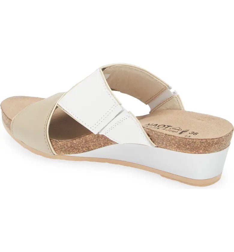 Tiara | Leather | Soft Beige/White - Sandals - Naot