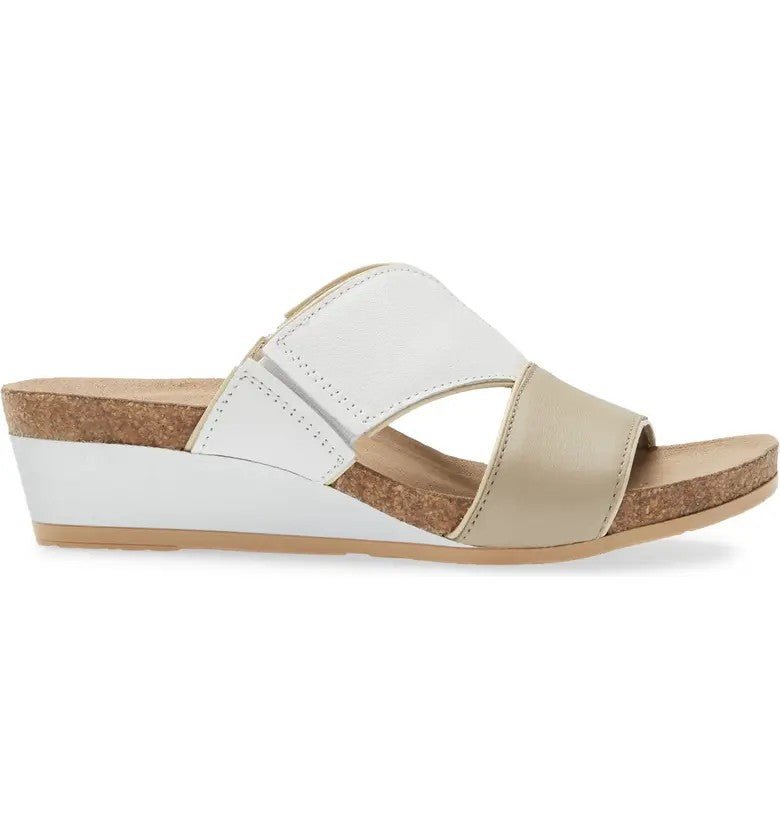 Tiara | Leather | Soft Beige/White - Sandals - Naot