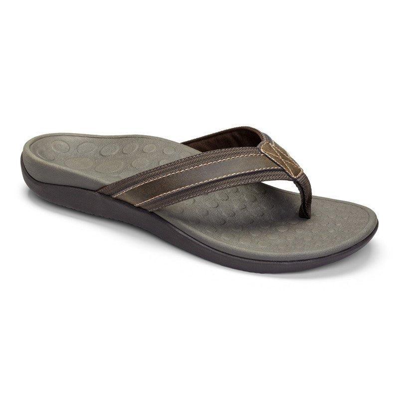 Tide Flip | Men | Brown Leather - Sandals - Vionic