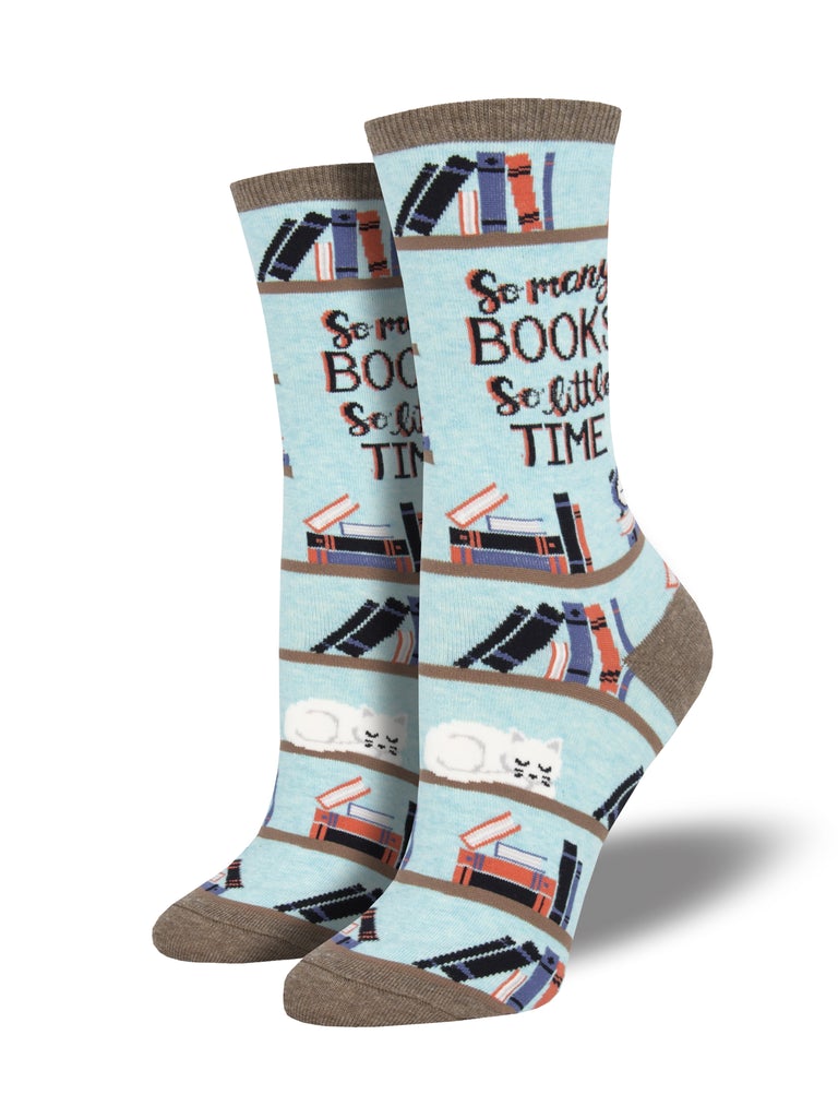 Time for a Good Book | Women | Blue Heather - Socks - Socksmith