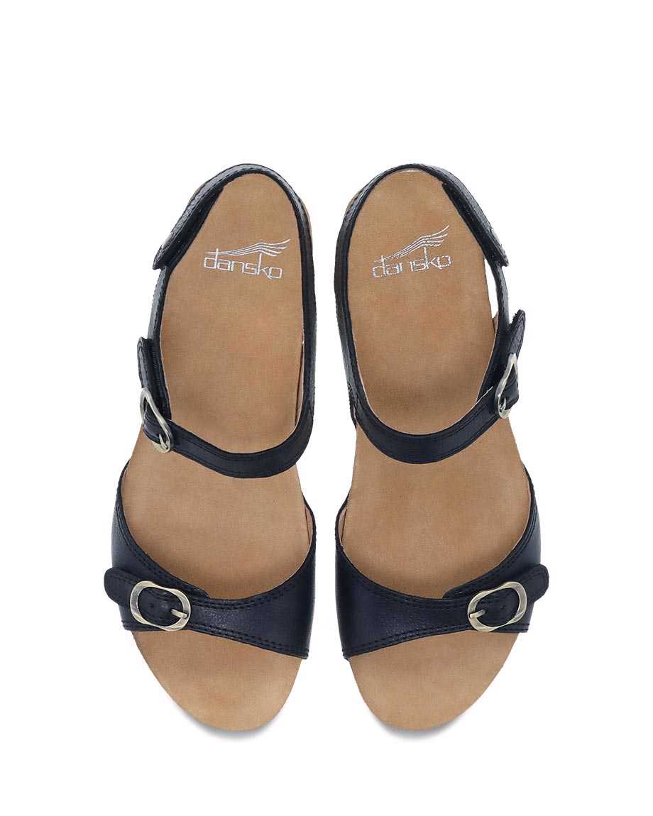 NWT $38 Women's Black CHARLES ALBERT Two Strap Sandals Slides Shoes Pick  Size | eBay