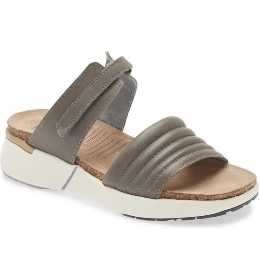 Vesta | Leather | Fog Gray - Sandals - Naot