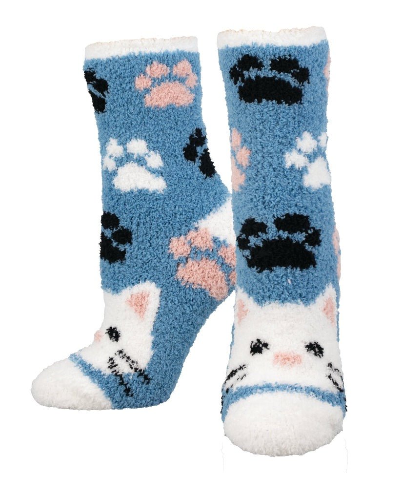 Warm & Cozy Soft Kitty | Blue - Socks - Socksmith