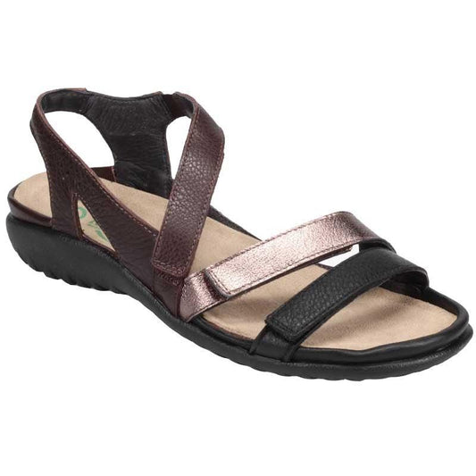 Whetu | Leather | Soft Black/ Radiant Copper/ Soft Brown - Sandals - Naot