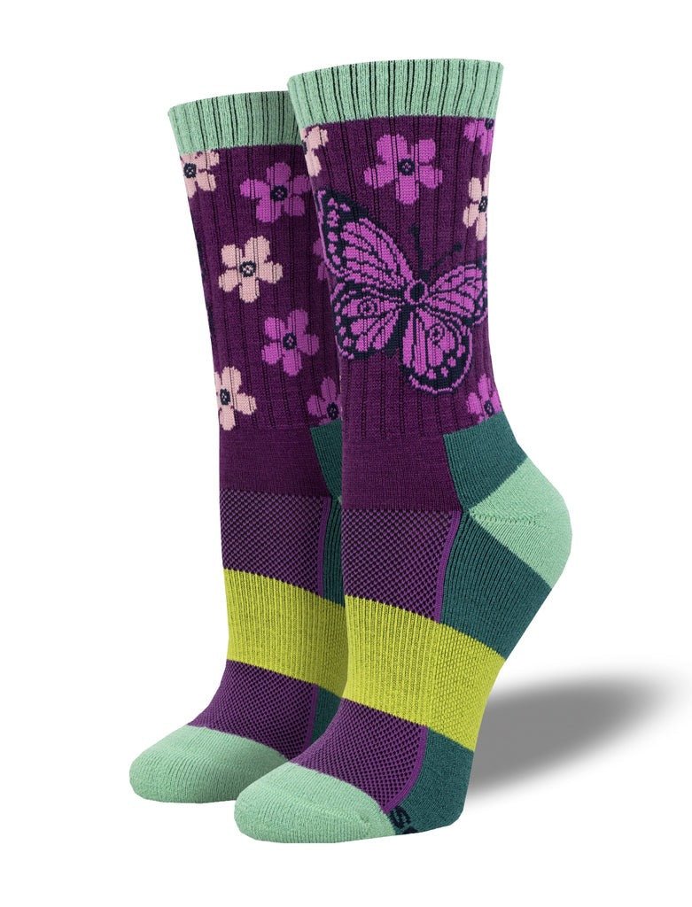Wild Wings | Wool | Purple - Socks - Socksmith
